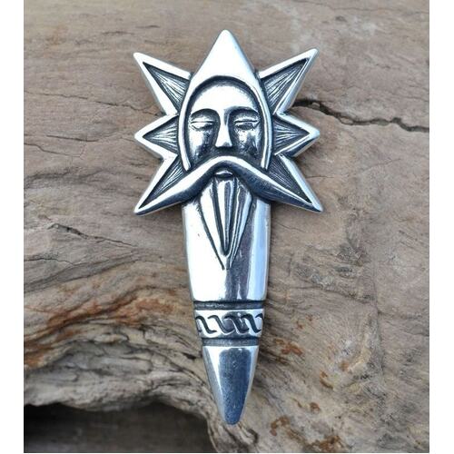 PERUN PENDANT - Slavic Thunder God - Sterling Silver